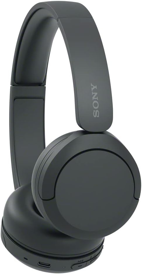 Sony WH-CH520 Wireless Headphones, 50 hours battery life, Clearer hands-free calling, Multipoint Connection, On-ear style, Black, UAE Model