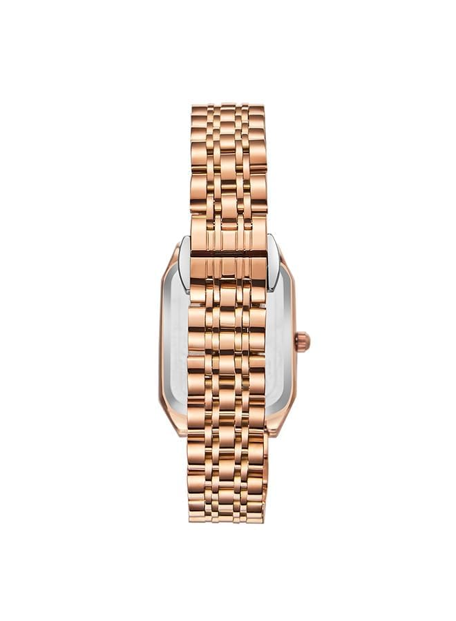 Kenneth Scott Women PE21 Movement Watch, Analog Display and Stainless Steel Strap - K23519-RBKL, Rose Gold