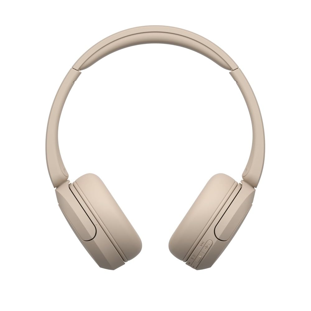 Sony WH-CH520 Wireless Headphones, 50 hours battery life, Clearer hands-free calling, Multipoint Connection, On-ear style, Cream, UAE Model