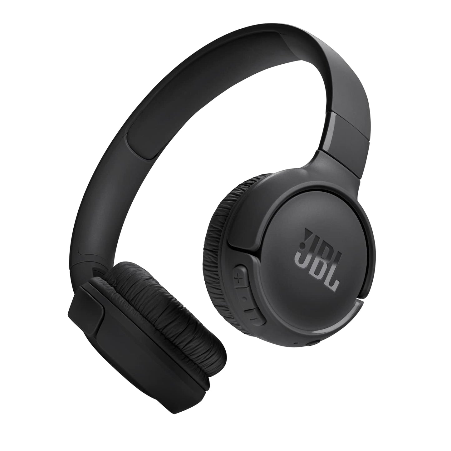 JBL Tune 520BT Wireless On-Ear Headphones, Pure Bass Sound, 57H Battery with Speed Charge, Hands-Free Call + Voice Aware, Multi-Point Connection, Lightweight and Foldable - Black, JBLT520BTBLKEU