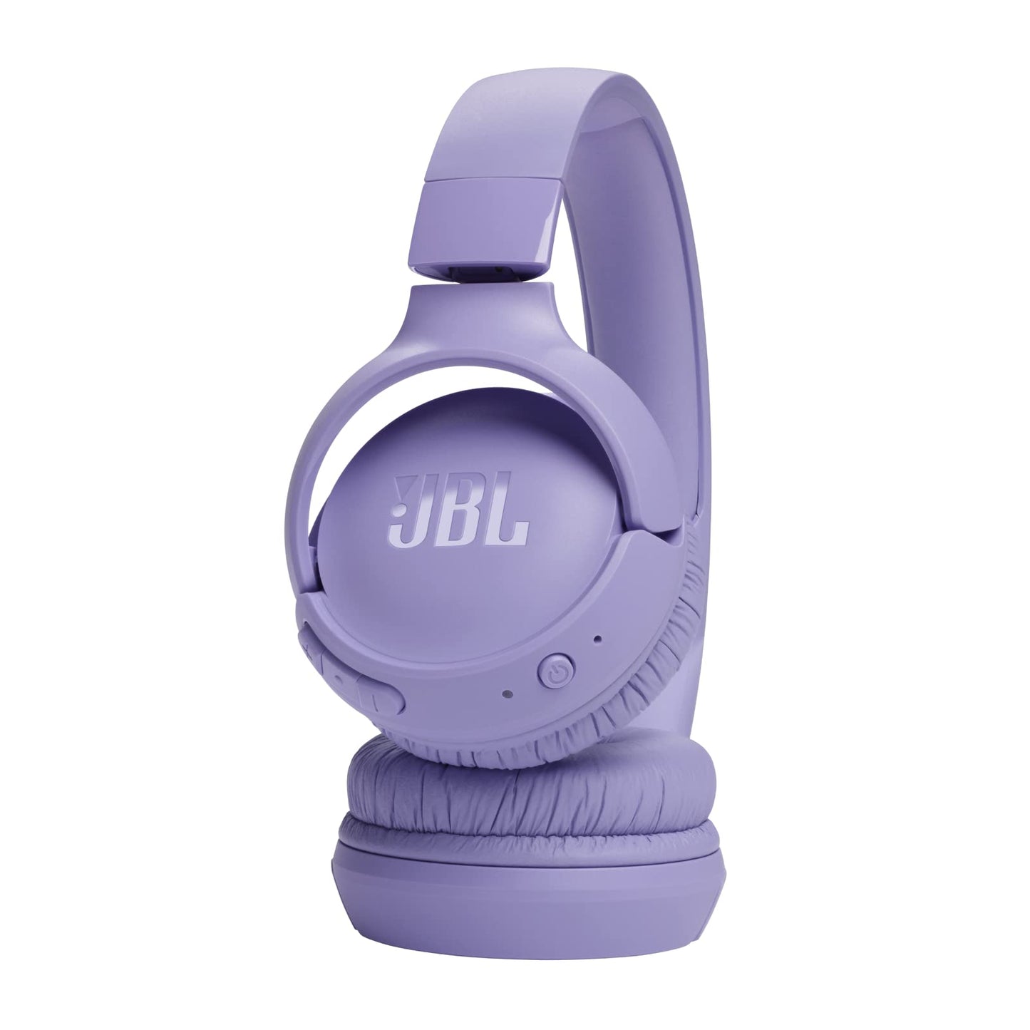 JBL Tune 520BT Wireless On-Ear Headphones, Pure Bass Sound, 57H Battery with Speed Charge, Hands-Free Call + Voice Aware, Multi-Point Connection, Lightweight and Foldable - Purple, JBLT520BTPUREU