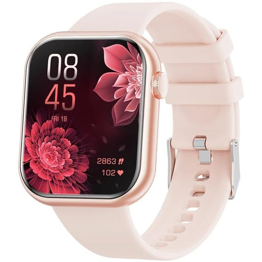 Smart Watch Women(Answer/Make Calls), 2023 Newest 1.8'' Bluetooth Smart Watch for Android iPhones, 5ATM Waterproof Outdoor Fitness Tracker with AI Voice/Heart Rate/SpO2/Sleep Monitor, Smartwatch Pink