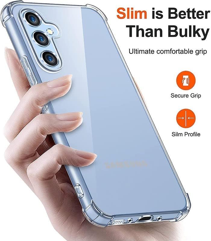 Zubitech Samsung Galaxy A55 5G Clear Cover Case soft TPU Transparent Silicone Rubber Back Protective Case shock Absorbent Reinforced Corner for Samsung Galaxy A55 5G Clear (Clear)