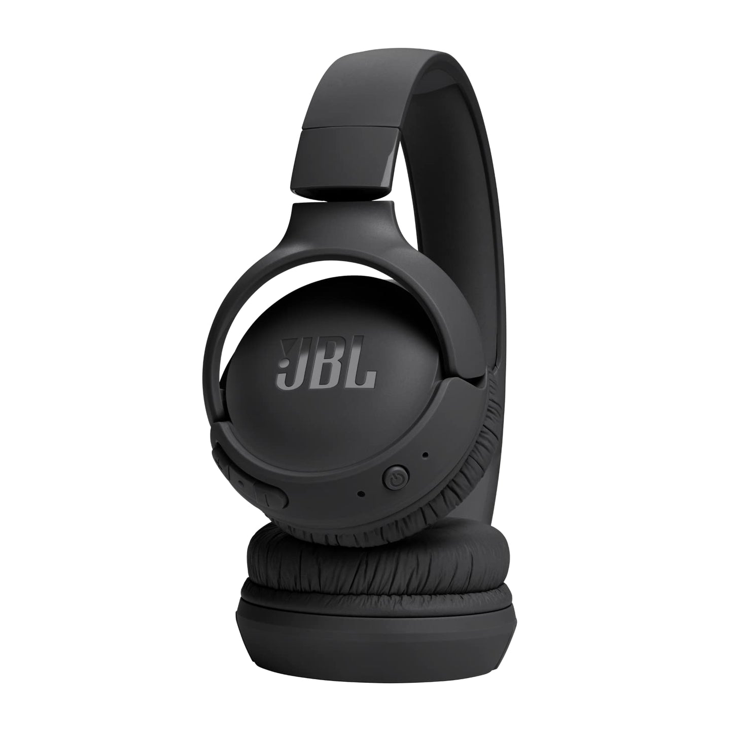 JBL Tune 520BT Wireless On-Ear Headphones, Pure Bass Sound, 57H Battery with Speed Charge, Hands-Free Call + Voice Aware, Multi-Point Connection, Lightweight and Foldable - Black, JBLT520BTBLKEU