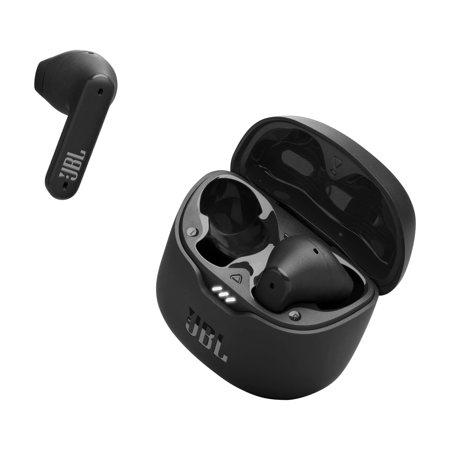 JBL Tune Flex True Wireless Noise Cancelling Earbuds, Pure Bass, ANC + Smart Ambient, 4 Microphones, 32H of Battery, Water Resistant & Sweatproof, Comfortable Fit - Black, JBLTFLEXBLK