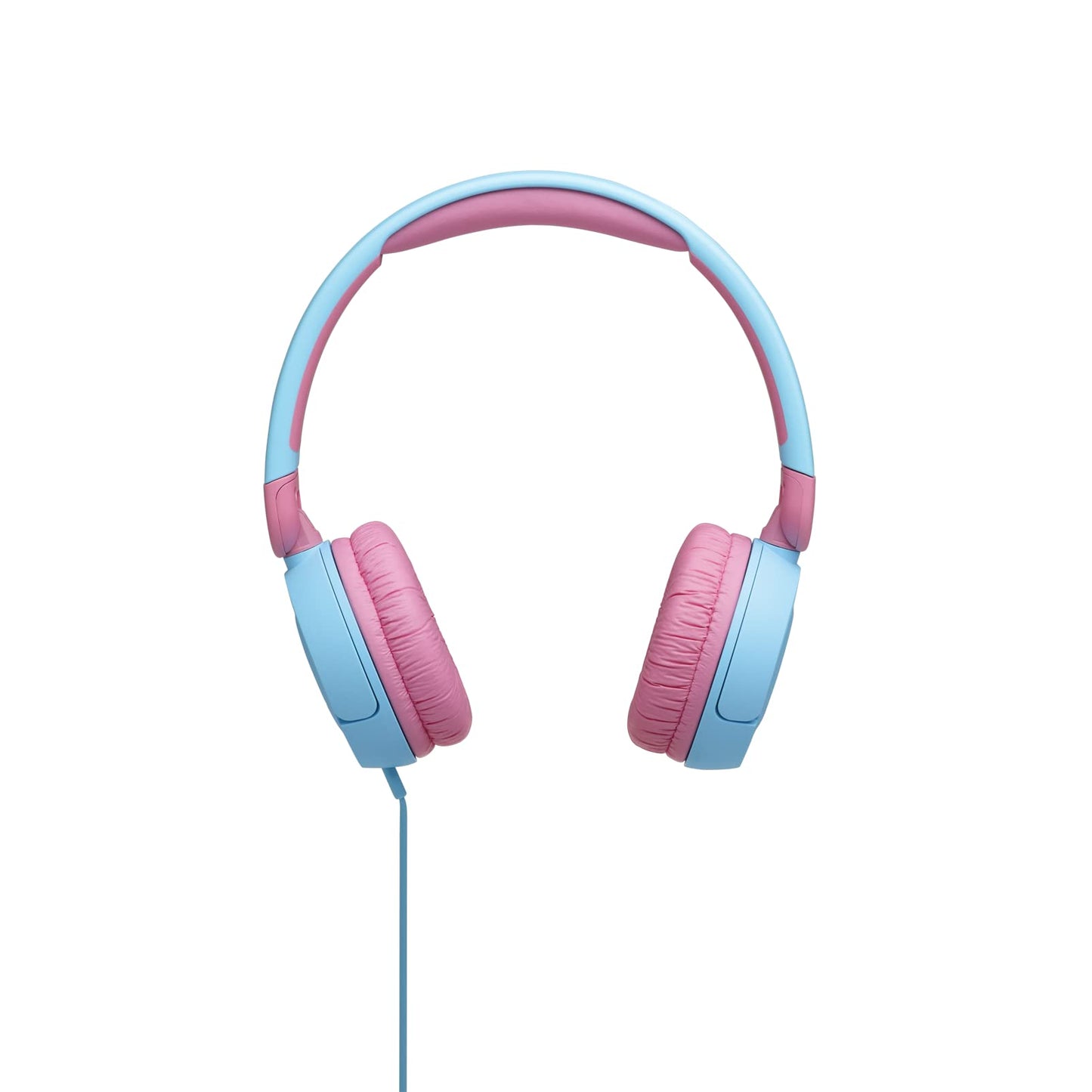 JBL Jr 310 Kids Wired On-Ear Headphones, Safe Sound (<85dB), Built-In Mic, Sof Padded Headband, Comfortable Ear Cushion, Compact and Foldable Design, Single-Side Flat Cable - Blue, JBLJR310BLU