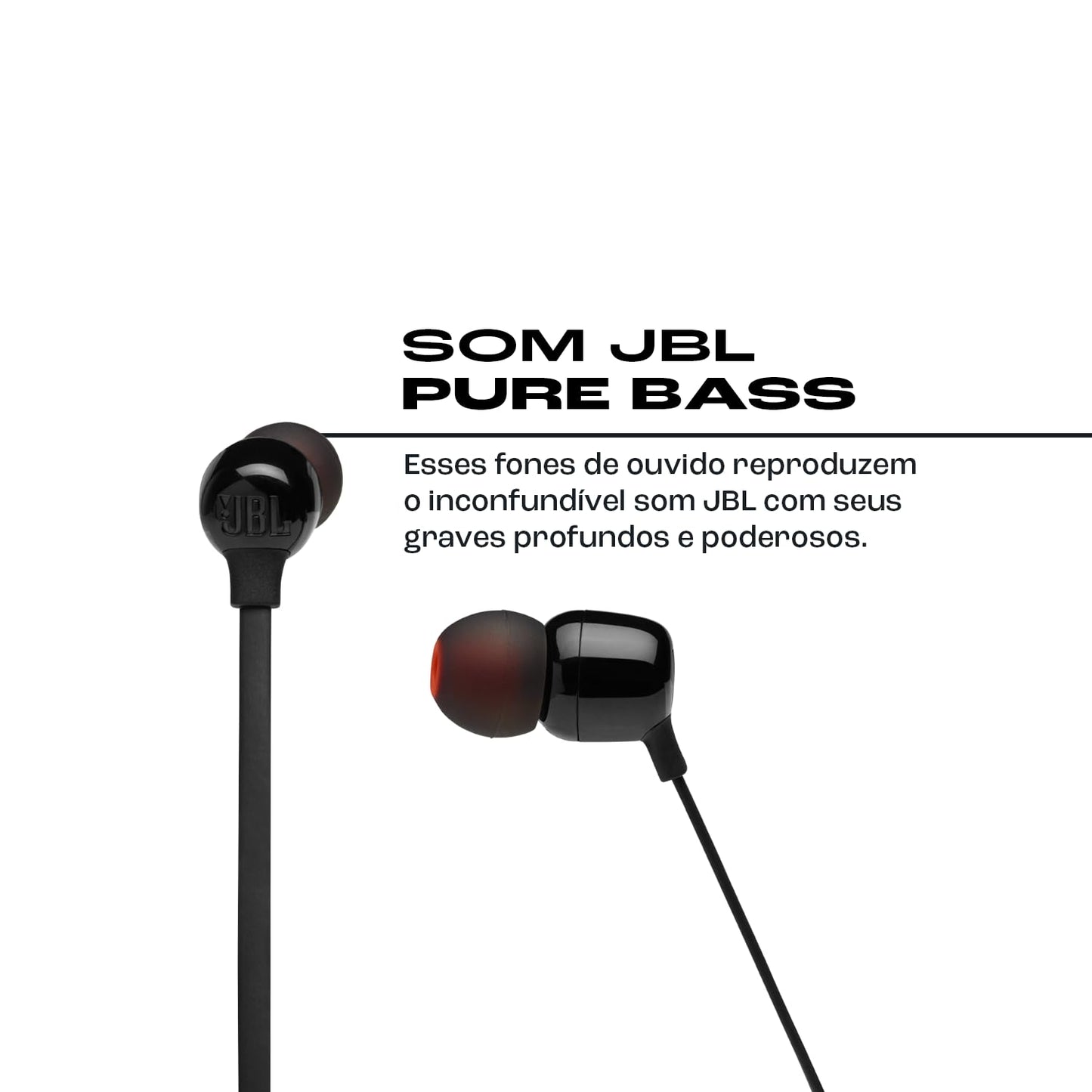 JBL Tune 125BT Wireless In-Ear Headphones, Pure Bass Sound, Lossless 5.0 Bluetooth, 16H Battery, Magnetic Cable, Multi-Point Connection, Voice Assistant, 3-Button Remote with Mic - Black, JBLT125BTBLK