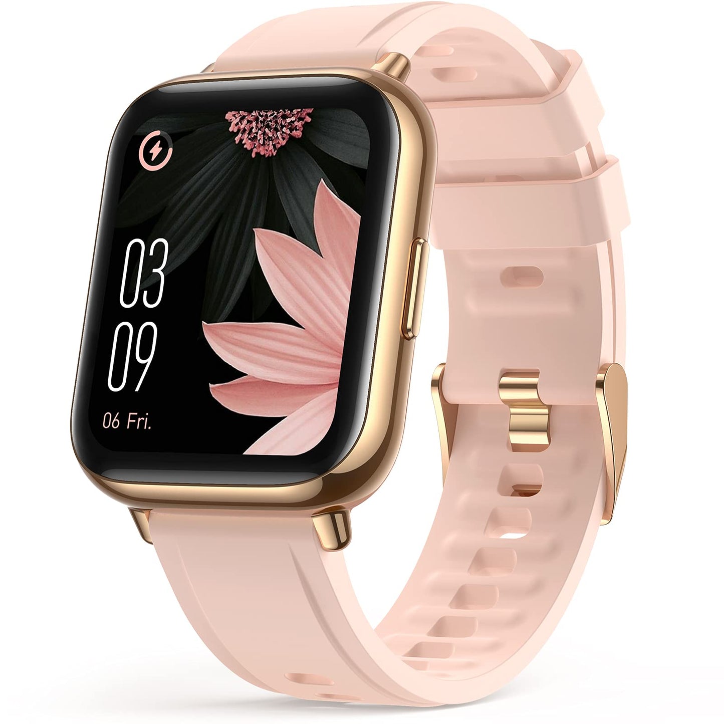 Smart Watch for Women, AGPTEK 1.69"(43mm) Smartwatch for Android and iOS Phones IP68 Waterproof Fitness Tracker Watch Heart Rate Monitor Pedometer Sleep Monitor for Women Gold, LW31