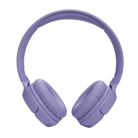 JBL Tune 520BT Wireless On-Ear Headphones, Pure Bass Sound, 57H Battery with Speed Charge, Hands-Free Call + Voice Aware, Multi-Point Connection, Lightweight and Foldable - Purple, JBLT520BTPUREU