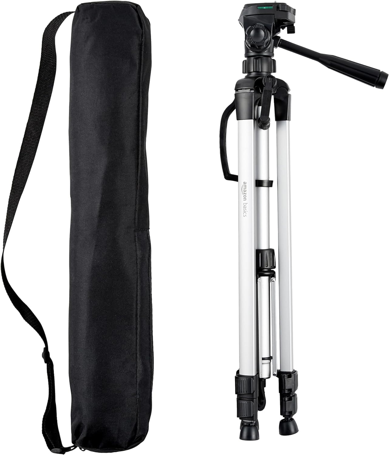 Amazon Basics 152.4-cm Lightweight Tripod With Bag, Black