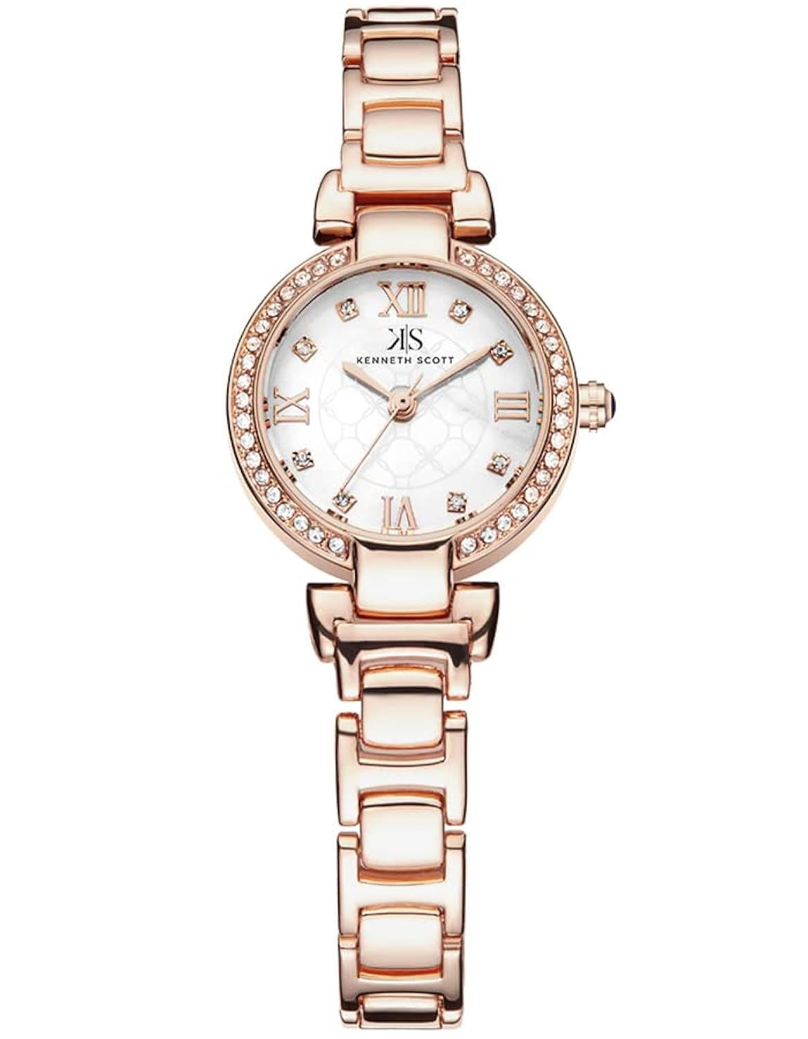 Kenneth Scott Women's Quartz Movement Watch, Analog Display and Alloy Strap - K22520-RBKM, Rose Gold