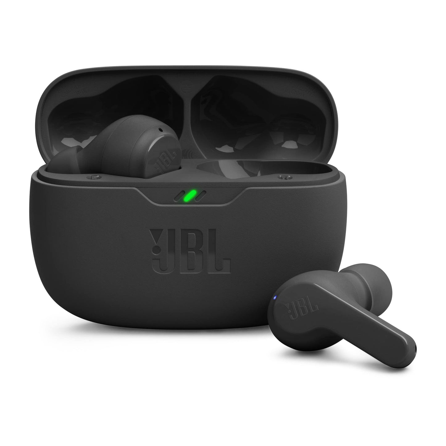 JBL Wave Beam True Wireless Earbuds, Deep Bass,Comfort Fit, 32H Battery, Smart Ambient, TalkThru, Hands-Free + VoiceAware, Water and Dust Resistant - Black, JBLWBEAMBLK