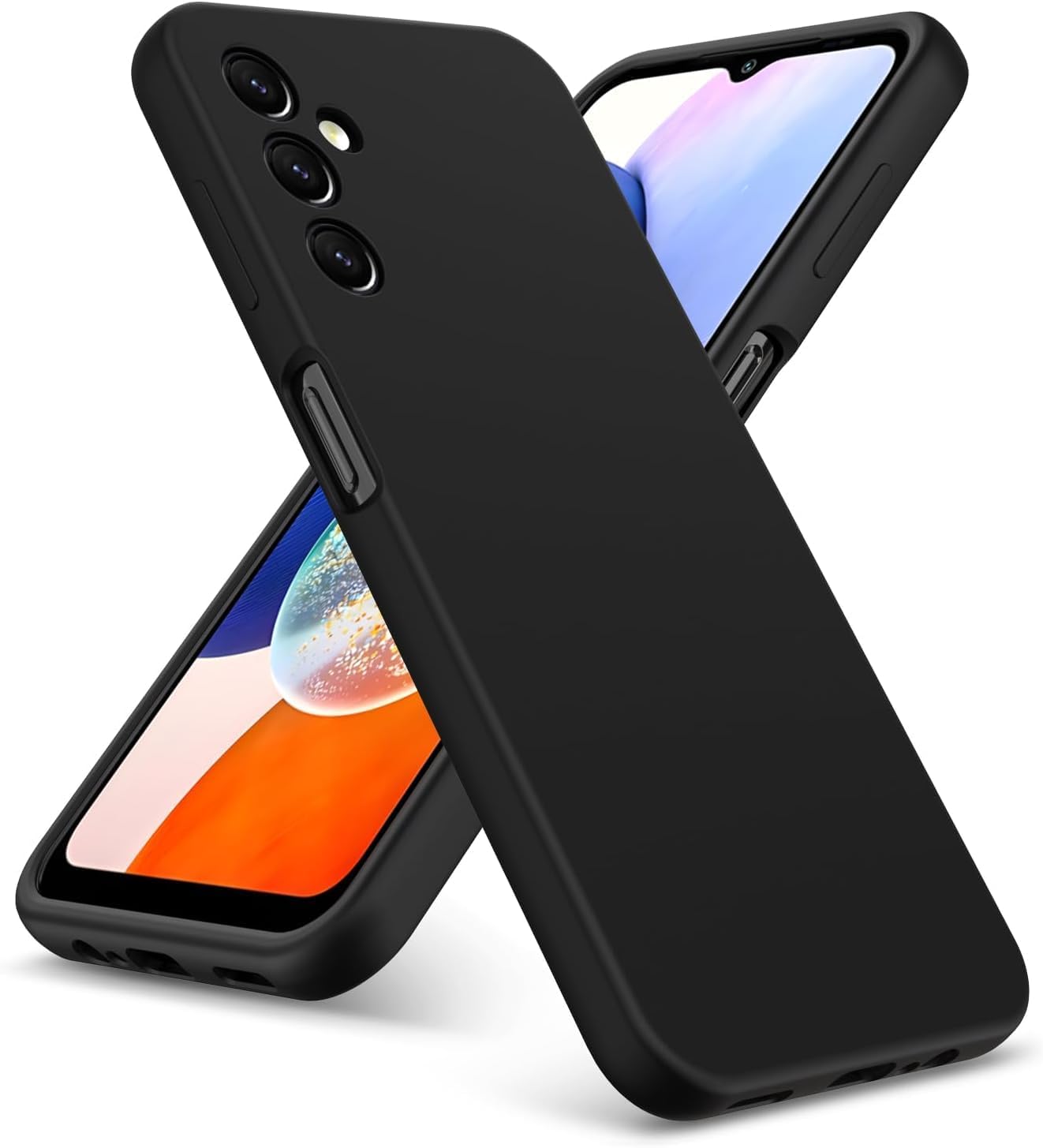 Zubitech Samsung Galaxy A35 5G Case Cover Soft Silicone Slim fit TPU Case Light weight Back Cover Matte Finish Shockproof Cover Anti fingerprint Case Designed For Samsung Galaxy A35 5G (Black)