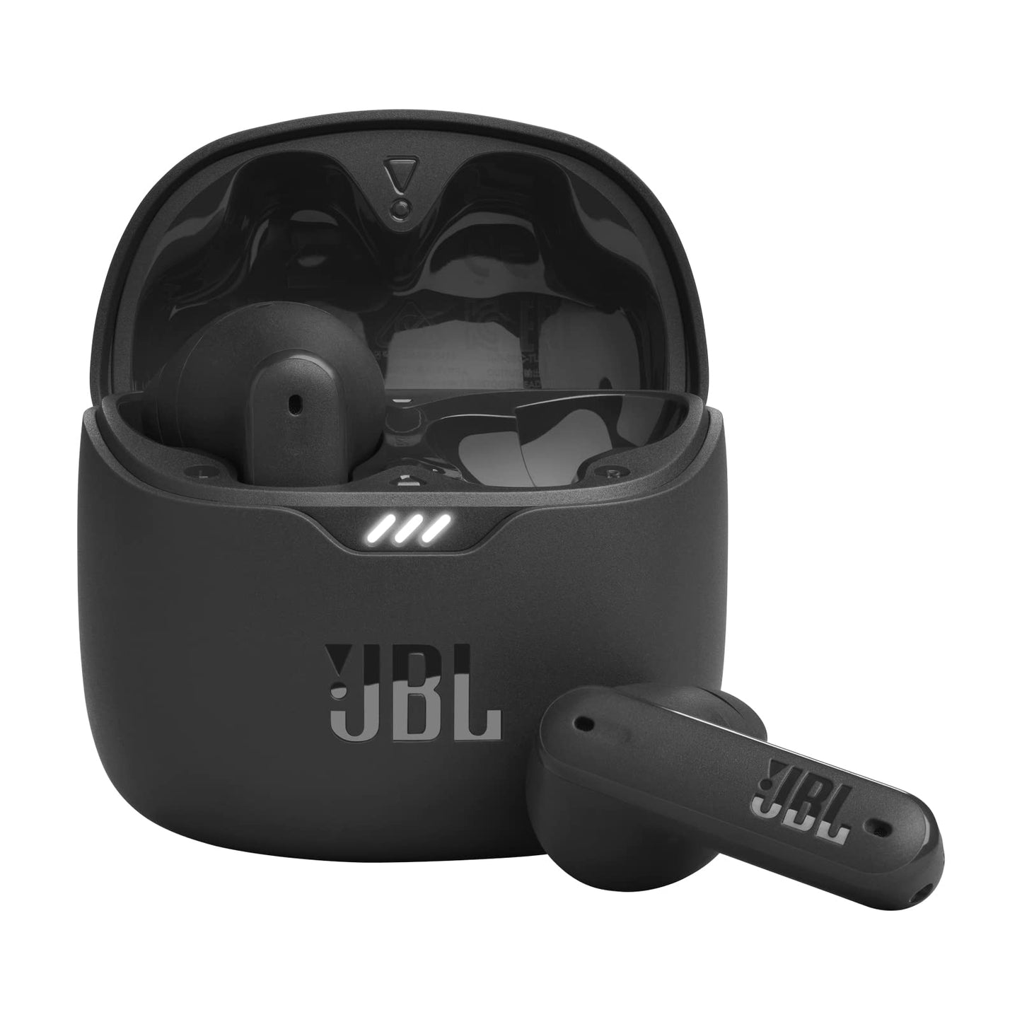 JBL Tune Flex True Wireless Noise Cancelling Earbuds, Pure Bass, ANC + Smart Ambient, 4 Microphones, 32H of Battery, Water Resistant & Sweatproof, Comfortable Fit - Black, JBLTFLEXBLK