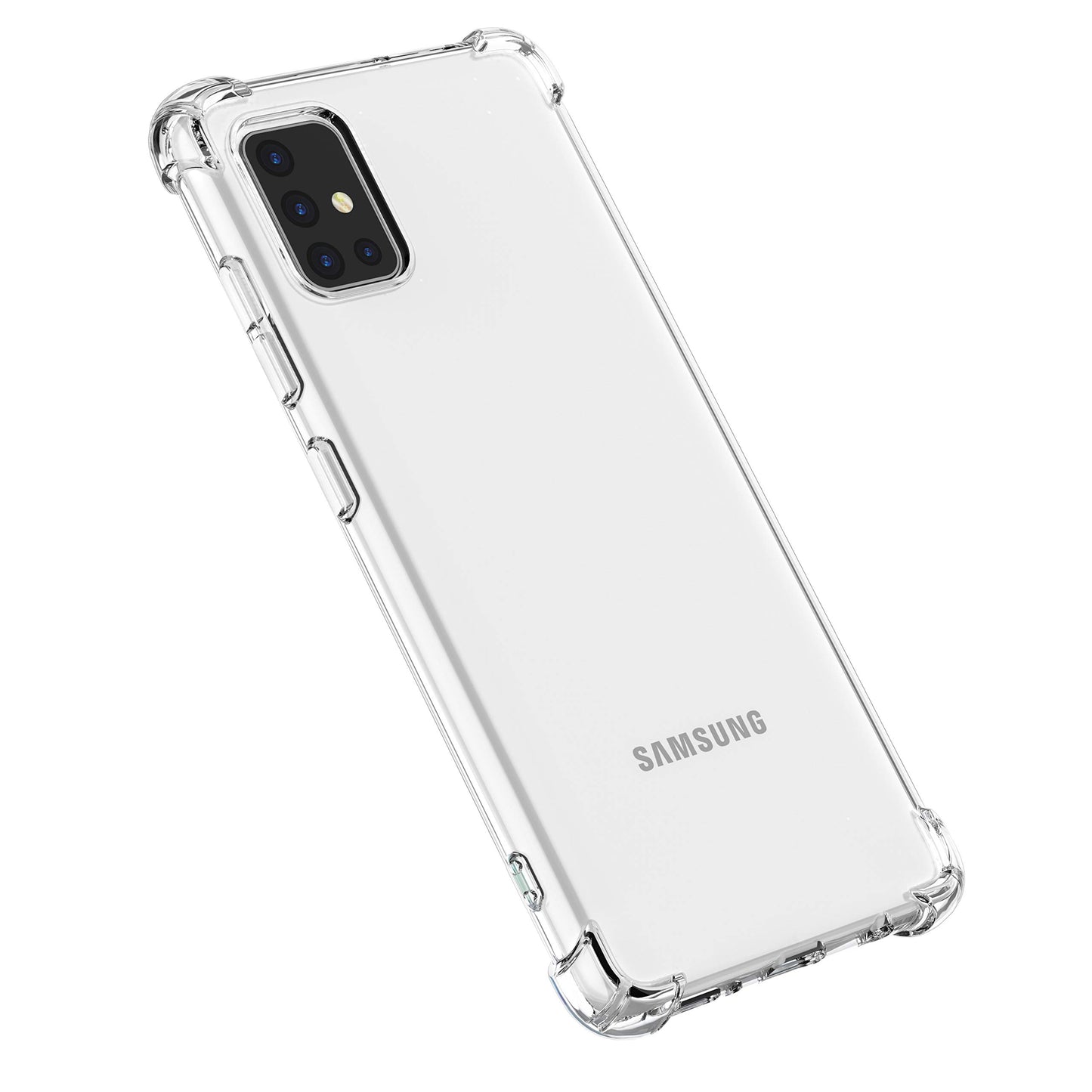 Starhemei For Galaxy A51 Case, Shock-Resistant Flexible Tpu Gasbag Protection Rubber Soft Silicone Anti Dropping Phone Case Cover Samsung (Clear)