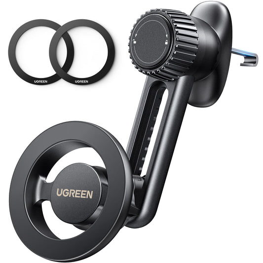 UGREEN MagSafe Car Mount【Never Block Air Vent&360° Rotate】2024 Upgraded 3rd-Gen Ultra Stable Car Phone Holder for Air Vent Magnetic Car Mobile Holder Rotatable Car Mount for iPhone 15, Galaxy S24,etc