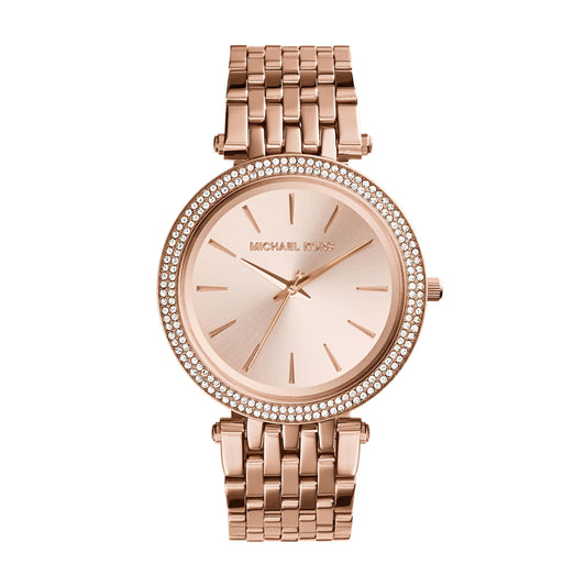 Michael Kors Darci 3 Hand Watch with Glitz Accents, 39MM