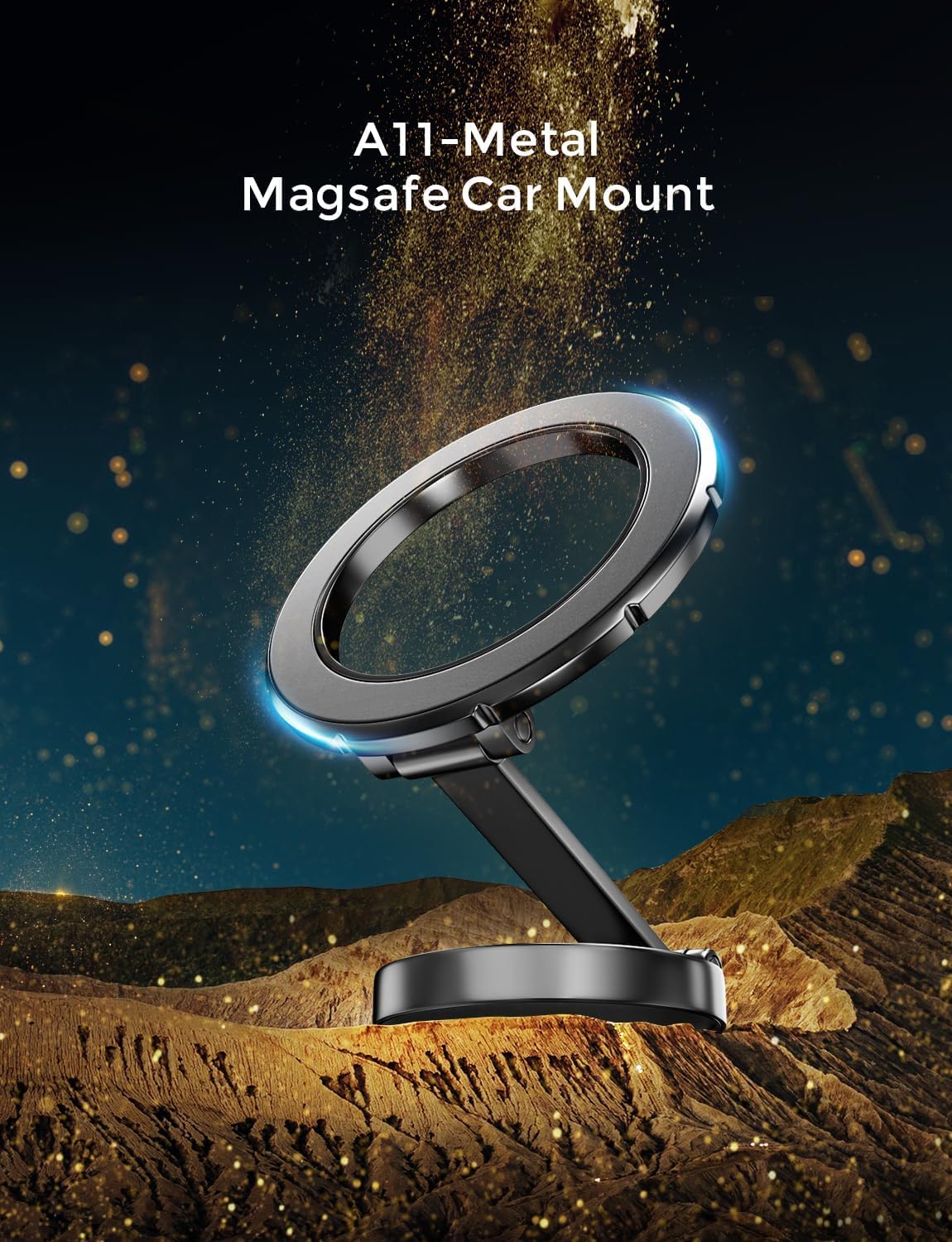 For Magsafe Car Mount, [360° Rotation Strong Magnet] Phone Holder for Your Car, Stand Hands Free Car Holder Phone Mount Car Fit for iPhone 15 14 13 12 Pro Max Plus Mini Magsafe Cases (Black)