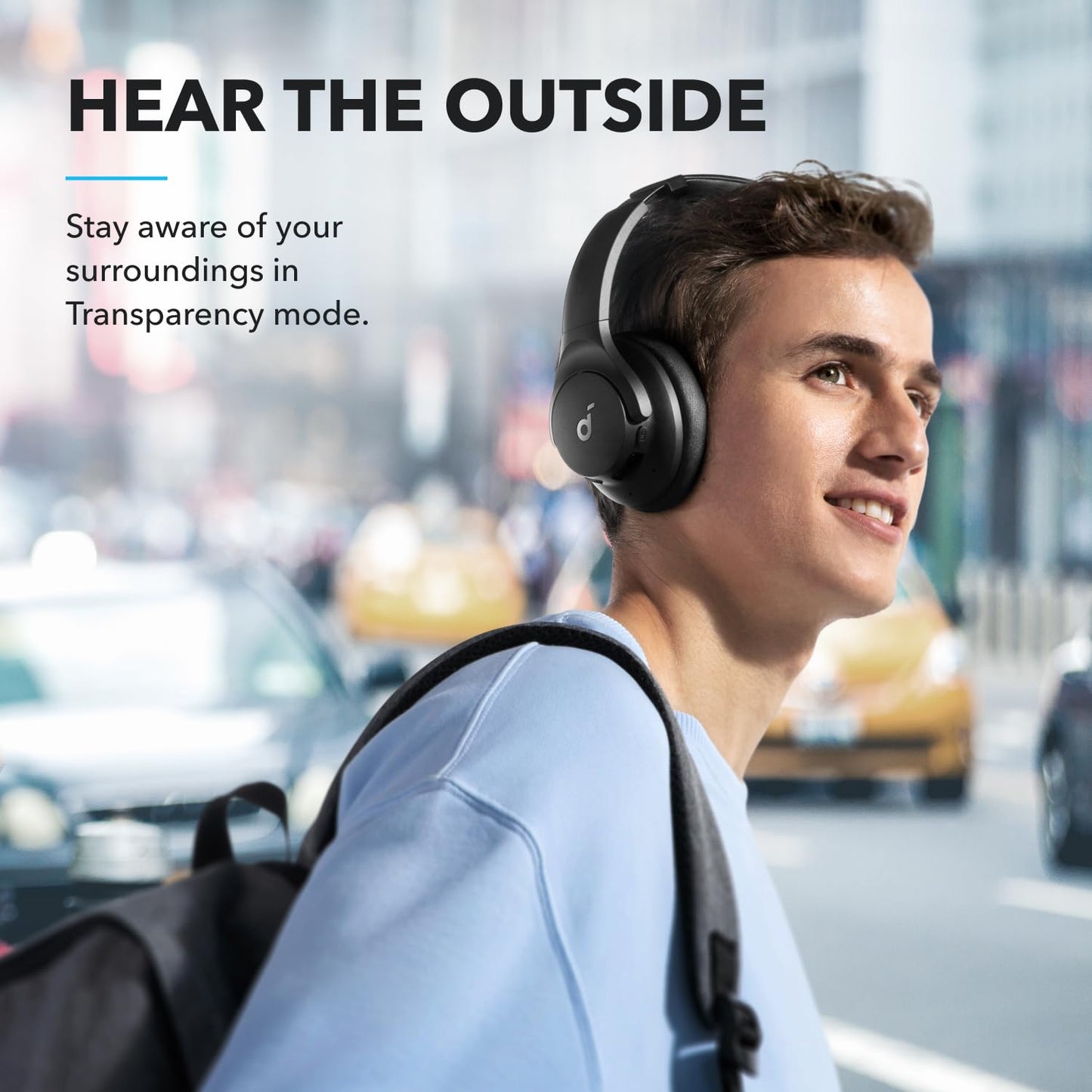 soundcore by Anker Q20i Hybrid Active Noise Cancelling Headphones, Wireless Over-Ear Bluetooth, 40H Long ANC Playtime, Hi-Res Audio, Big Bass, Customize via an App, Transparency Mode, Ideal for Travel