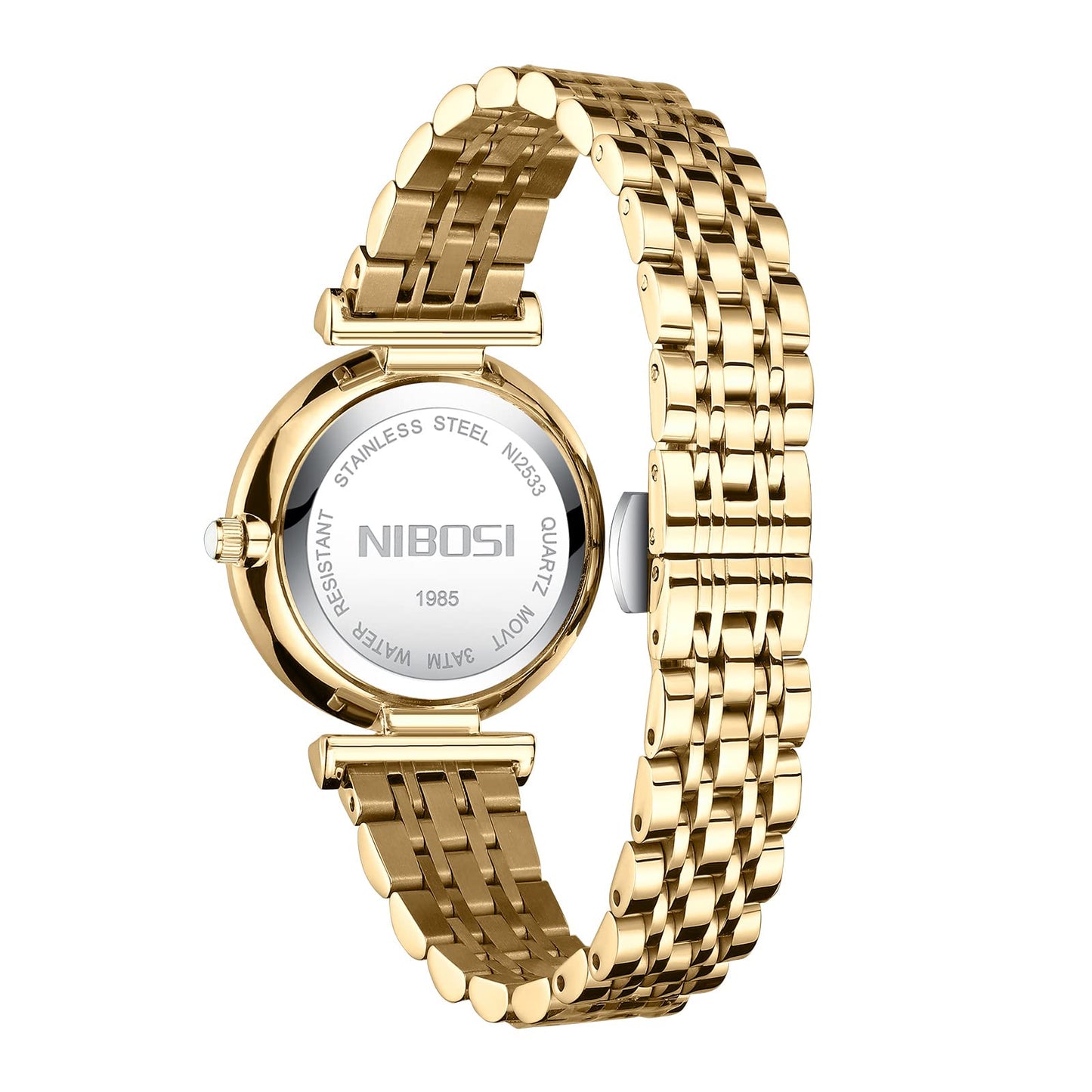 NIBOSI Watches for Women Ladies Fashion Analogue Simple Style Watches Rose Gold Dial Strap Waterproof Watch for Wife Miss Women Birthday Gift