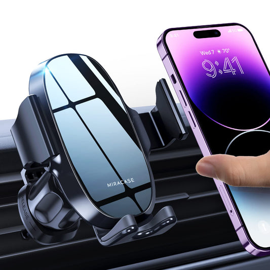 【Holder Expert Generation】 Miracase Car Phone Holder, Mobile Holder for Car Air Vent, Phone Holder Car Compatible with iPhone 14 Pro Max 13 12 11, Samsung S23, Xiaomi, ONEPLUS, Google, HUAWEI and more