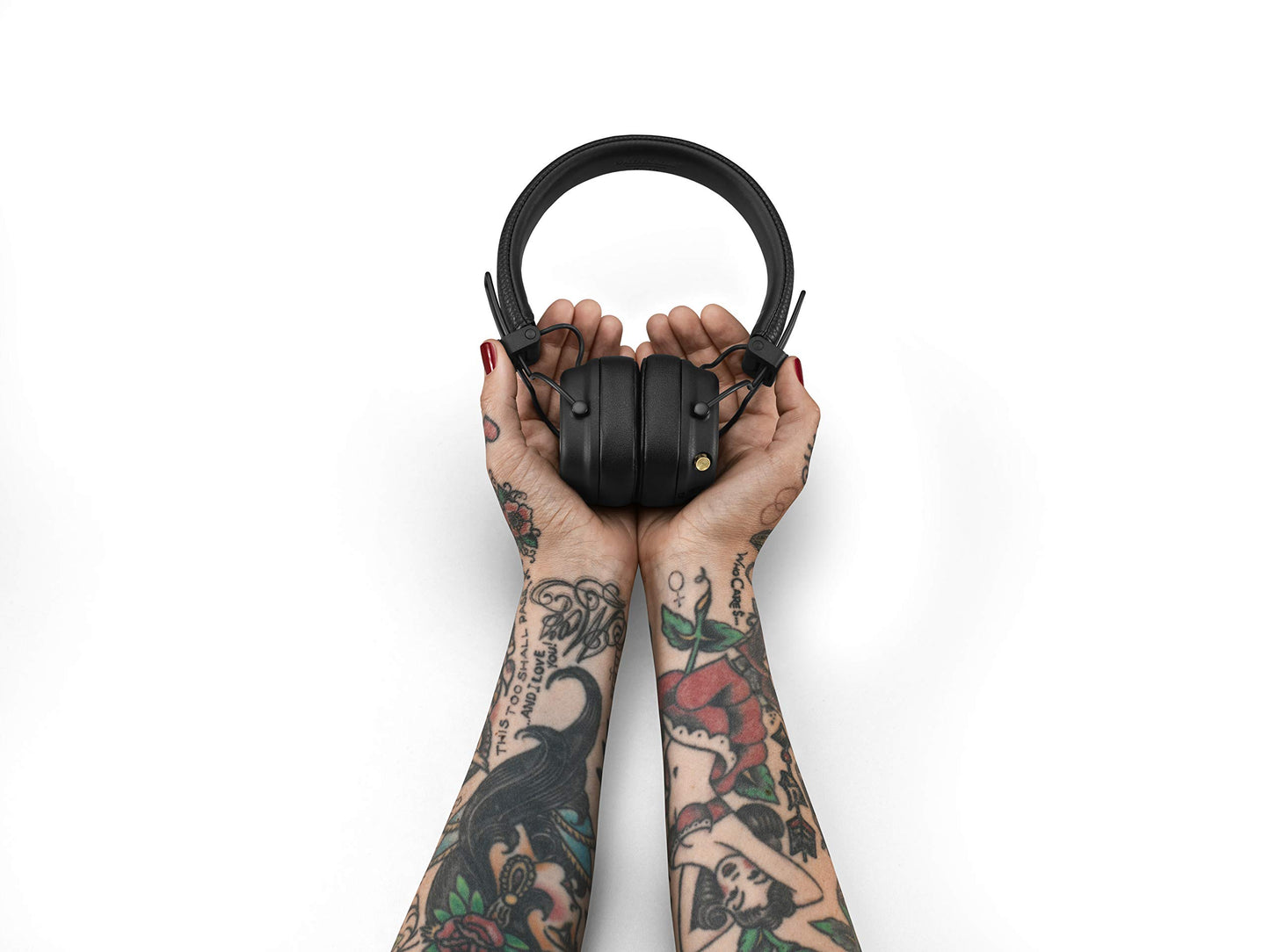 Marshall Major IV Bluetooth Headphones - Foldable Wireless Headphones Bluetooth With 80 Hours of Playtime - Black