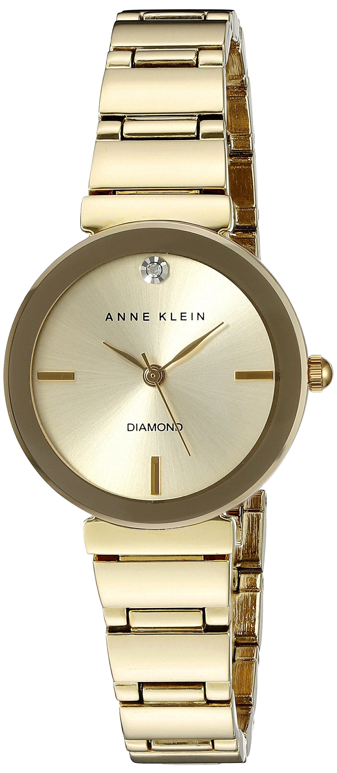 Anne Klein Damenarmbanduhr mit echtem Diamant-Zifferblatt, AK/2434